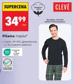 Biedronka Pizama męska CLEVÉ oferta