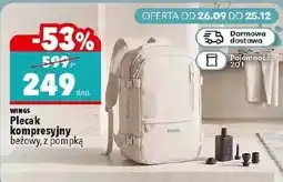 Biedronka WINGS Plecak kompresyjny bezowy, z pompką oferta
