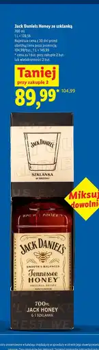 Lidl Jack Daniels Honey ze szklanką oferta