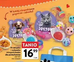 Intermarche Przekąska + zabawka niespodzianka dla psów/kotów JOY TOY oferta