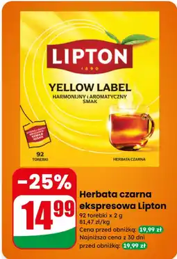 Dino Herbata czarna ekspresowa Lipton oferta