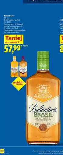 Lidl Ballantine's Brasil, Sunshine lub Wild oferta