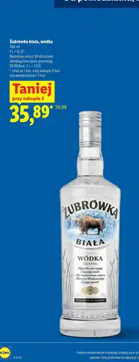 Lidl Żubrówka biała, wódka oferta