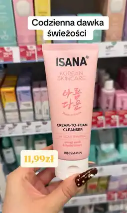 Rossmann ISANA Korean Skincare Cream-To-Foam Cleanser oferta