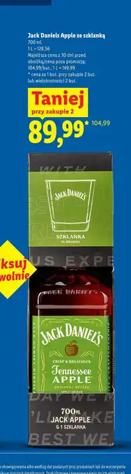 Jack Daniels Apple ze szklanką