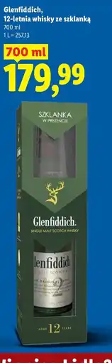 Lidl Glenfiddich, 12-letnia whisky ze szklanką oferta