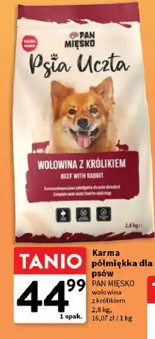Intermarche Karma półmiękka dla psów Pan Mięsko Psia Uczta wołowina z królikiem oferta