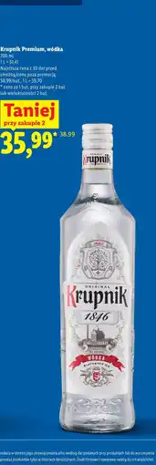 Lidl Krupnik Premium, wódka oferta