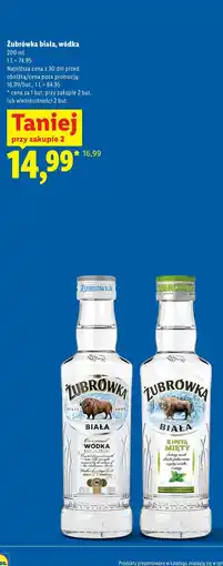 Lidl Żubrówka biała, wódka oferta