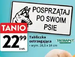 Intermarche Tabliczka ostrzegająca TATRAPET oferta