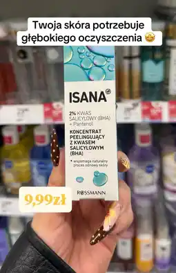 Rossmann ISANA Koncentrat peelingujący z kwasem salicylowym (BHA) 2% + Pantenol oferta