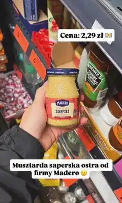 Biedronka Musztarda sarepska ostra Madero oferta