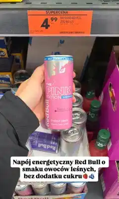 Biedronka Napój energetyczny Red Bull The Pink Edition Sugarfree Owoce Leśne oferta