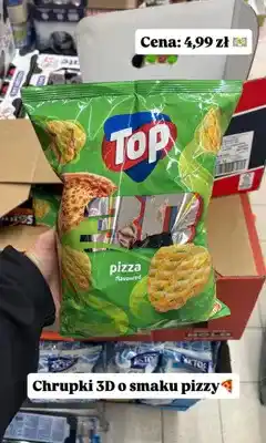 Biedronka Chrupki 3D o smaku pizzy Top oferta