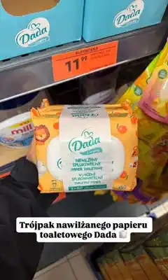 Biedronka Nawilżany papier toaletowy Dada Everyday Morela oferta