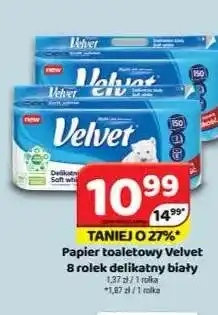 Delfin Papier toaletowy Velvet delikatny biały 8-pak oferta