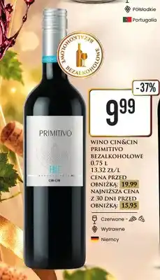 Dino Wino bezalkoholowe Cin & Cin Primitivo oferta