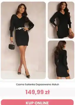 Renee Czarna sukienka dopasowana Alatuh Reneé oferta