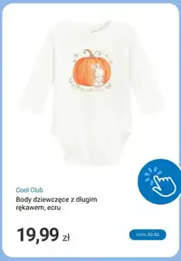 Smyk Body dziewczęce z długim rękawem ecru Cool Club oferta