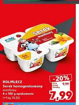 Kaufland Serek homogenizowany waniliowy 4-pak Rolmlecz oferta