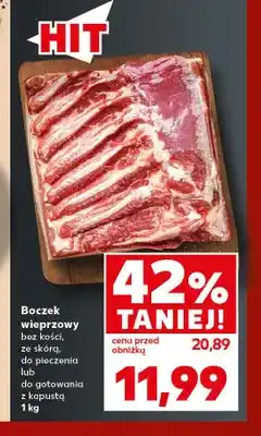 Kaufland Boczek wieprzowy bez kości ze skórą oferta