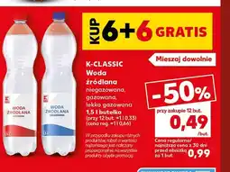 Kaufland Woda źródlana niegazowana K-Classic oferta