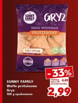 Kaufland Wafle proteinowe Gryz Sunny Family oferta