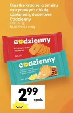 Delikatesy Centrum Ciastka kruche o smaku cytrynowym z białą czekoladą oferta