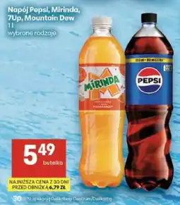 Delikatesy Centrum Napój Pepsi, Mirinda, 7Up, Mountain Dew oferta