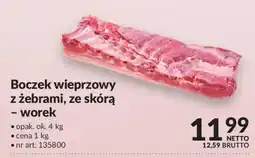Makro Boczek wieprzowy z żebrami, ze skórą - worek oferta