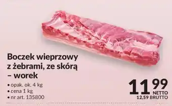 Boczek wieprzowy z żebrami, ze skórą - worek