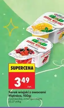 Biedronka Serek wiejski z owocami Piątnica oferta
