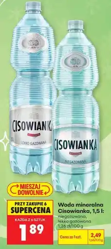 Biedronka Woda mineralna Cisowianka oferta