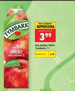 Biedronka Sok jabłko 100% Tymbark oferta