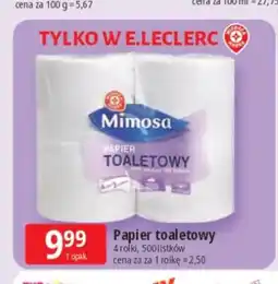 E.Leclerc Papier toaletowy Mimosa 4-pak oferta