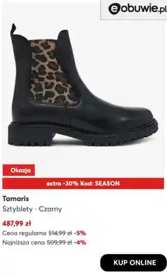 eobuwie Sztyblety czarne Tamaris oferta