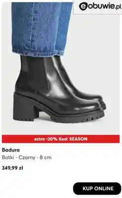 eobuwie Botki czarny 8 cm Badura oferta