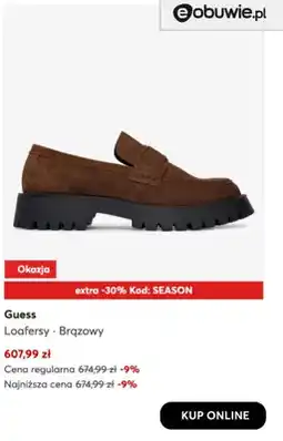 eobuwie Loafersy brązowe Guess oferta