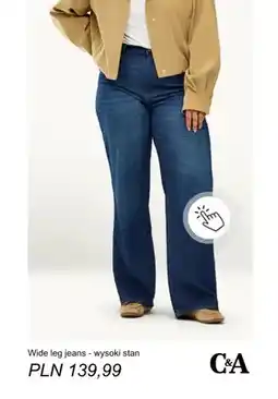 C&A Wide leg jeans - wysoki stan C & A oferta