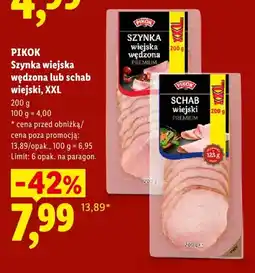 Lidl Szynka wiejska wędzona Pikok Premium XXL oferta