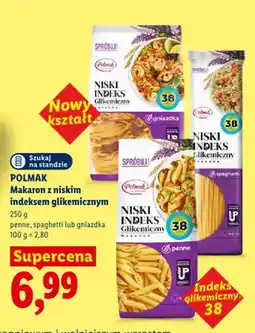 Lidl Makaron z niskim indeksem glikemicznym Polmak penne oferta