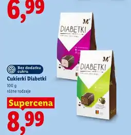 Lidl Cukierki Diabetki z czarną porzeczką bez dodatku cukru oferta