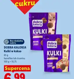 Lidl Kulki w kakao bez dodatku cukru banoffee Dobra Kaloria oferta