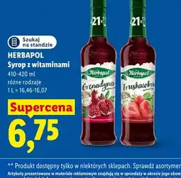 Lidl Syrop z witaminami Herbapol Grenadyna oferta