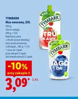 Lidl Mus owocowy Tymbark XXL Truskawka oferta