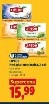 Lidl Herbatka funkcjonalna Lipton Trawienie Detox 2-pak oferta