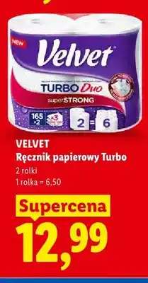 Lidl Ręcznik papierowy Velvet Turbo Duo 2-pak oferta