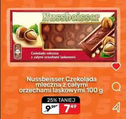 Biedronka Nussbeisser Czekolada mleczna z całymi orzechami laskowymi 100 g oferta