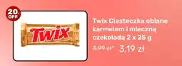 Biedronka Twix Ciasteczka oblane karmelem i mleczną czekoladą 2 x 25 g oferta