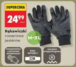 Biedronka Rękawiczki rowerowe jesienne oferta